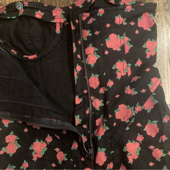 Strapless Stretch Denim Floral Dress - Picture 5 of 5